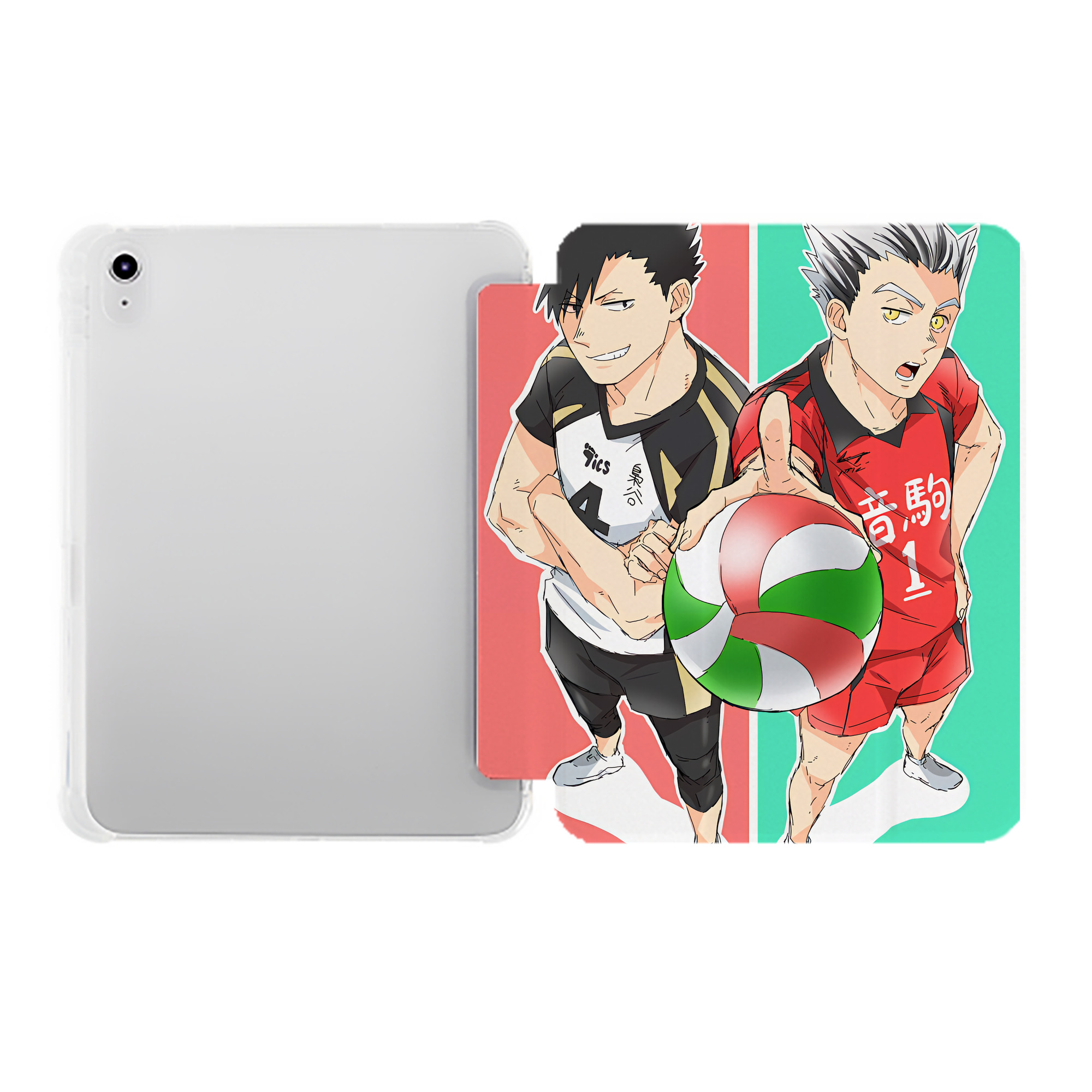 （画像用） ハイキュー!! Haikyu!! IPad ケース ペン収納付き 三つ折りスタンド PUレザー×シリコン 対応機種9.5/10.5/10.9インチ